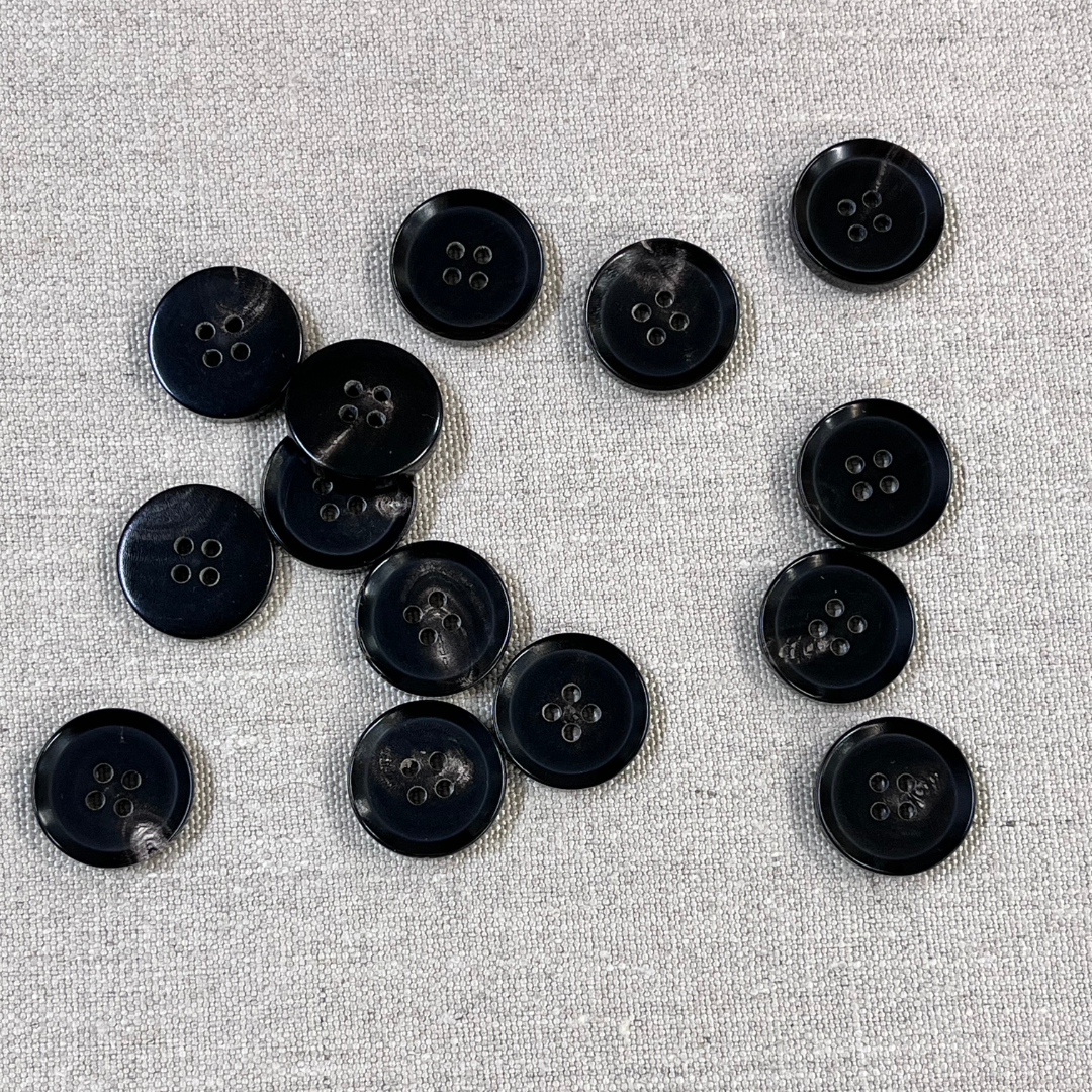 Horn Buttons - Modern Black