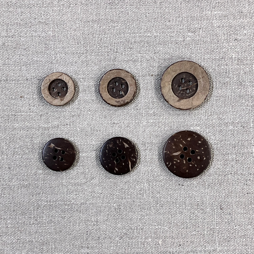 Coconut Buttons - Raised Rim