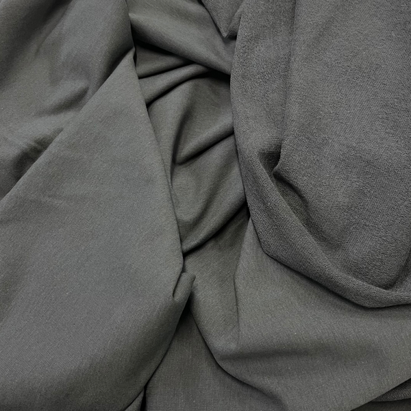 French Terry fabric stretch grey melange