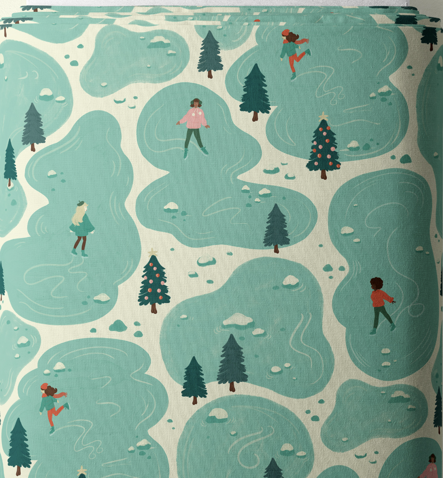 100% Organic Cotton 44"-45" - Bright Holiday