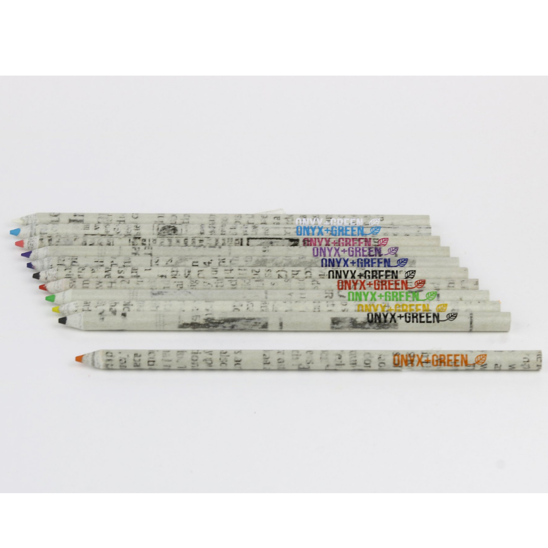 Recycled Newspaper Colored Pencils