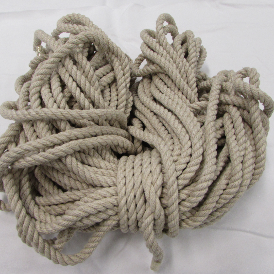 Hemp Rope, Natural, 100% Hemp 8mm