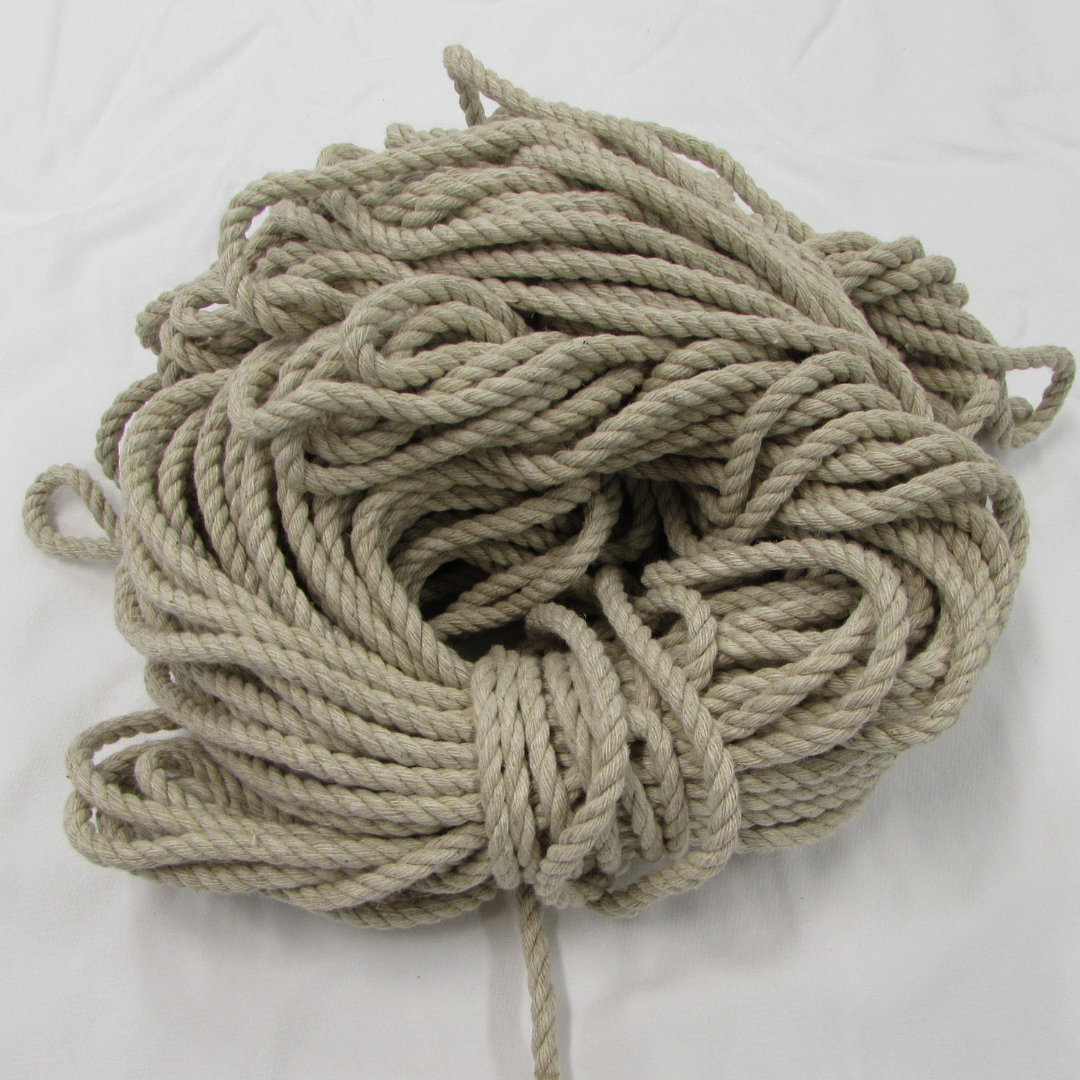 Hemp Rope, Natural, 100% Hemp 4mm