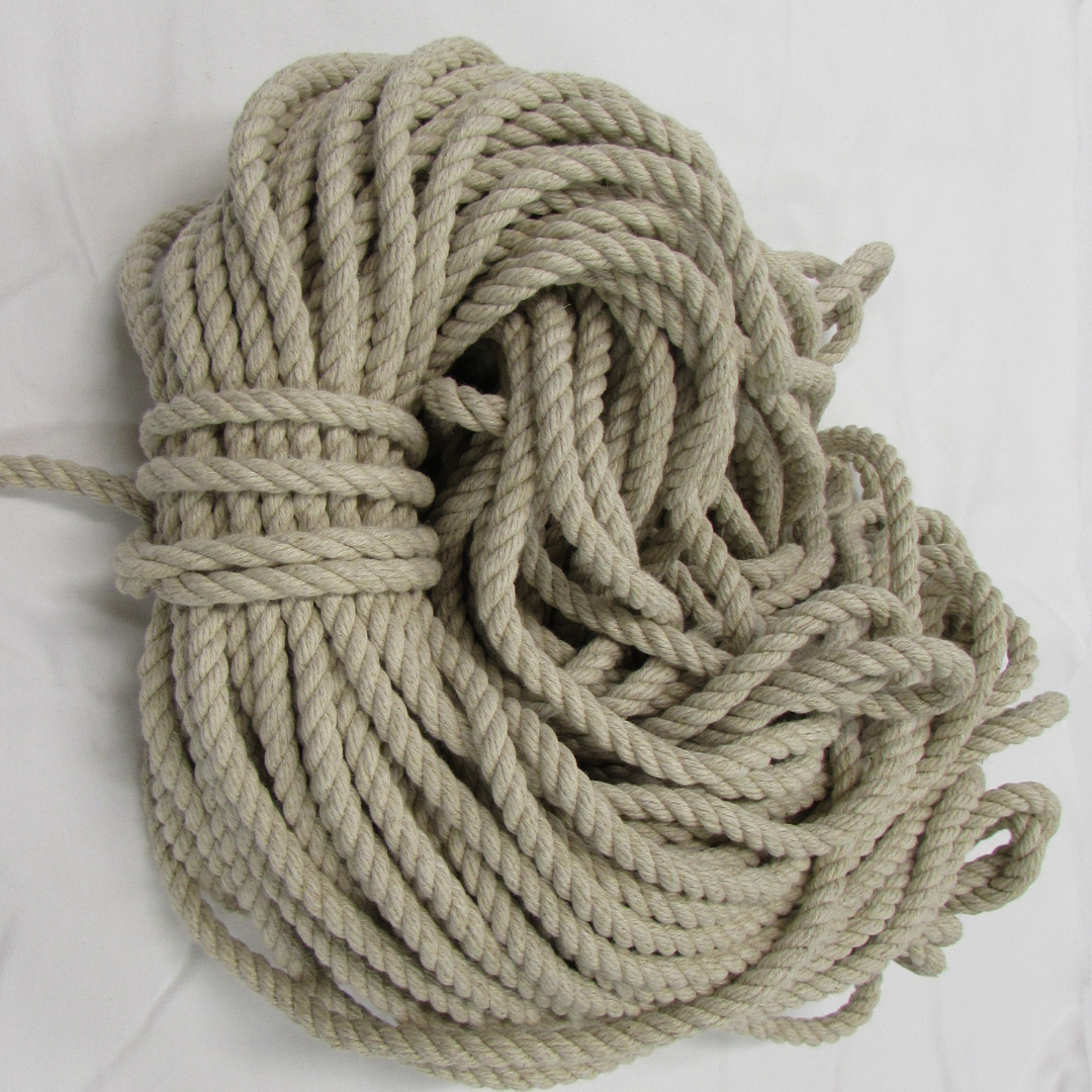Hemp Rope, Natural, 100% Hemp 6mm