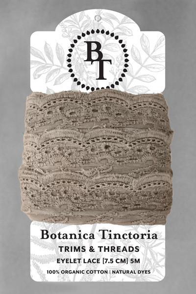 Vegetable Dyed Eyelet Lace-75mm