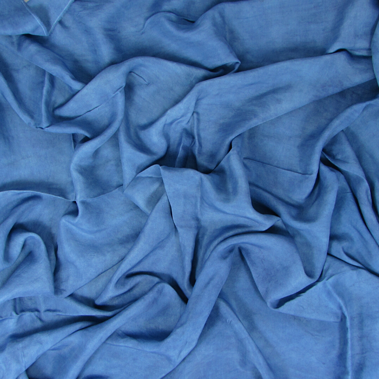 Naturally Dyed Silk-44"-Lt Indigo