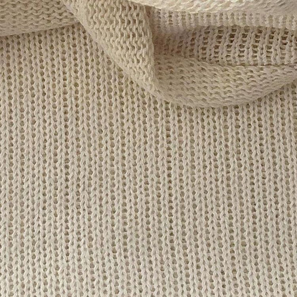 55% Hemp, 45% Organic Cotton Knit Sweater Fabric Natural Color