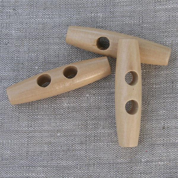 1-1/4" Cigar Shape Toggle-Walnut-6 Pack