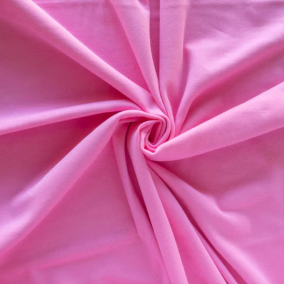 Organic Cotton Interlock Fabric - Pale Pink Color & Organic Cotton Plus