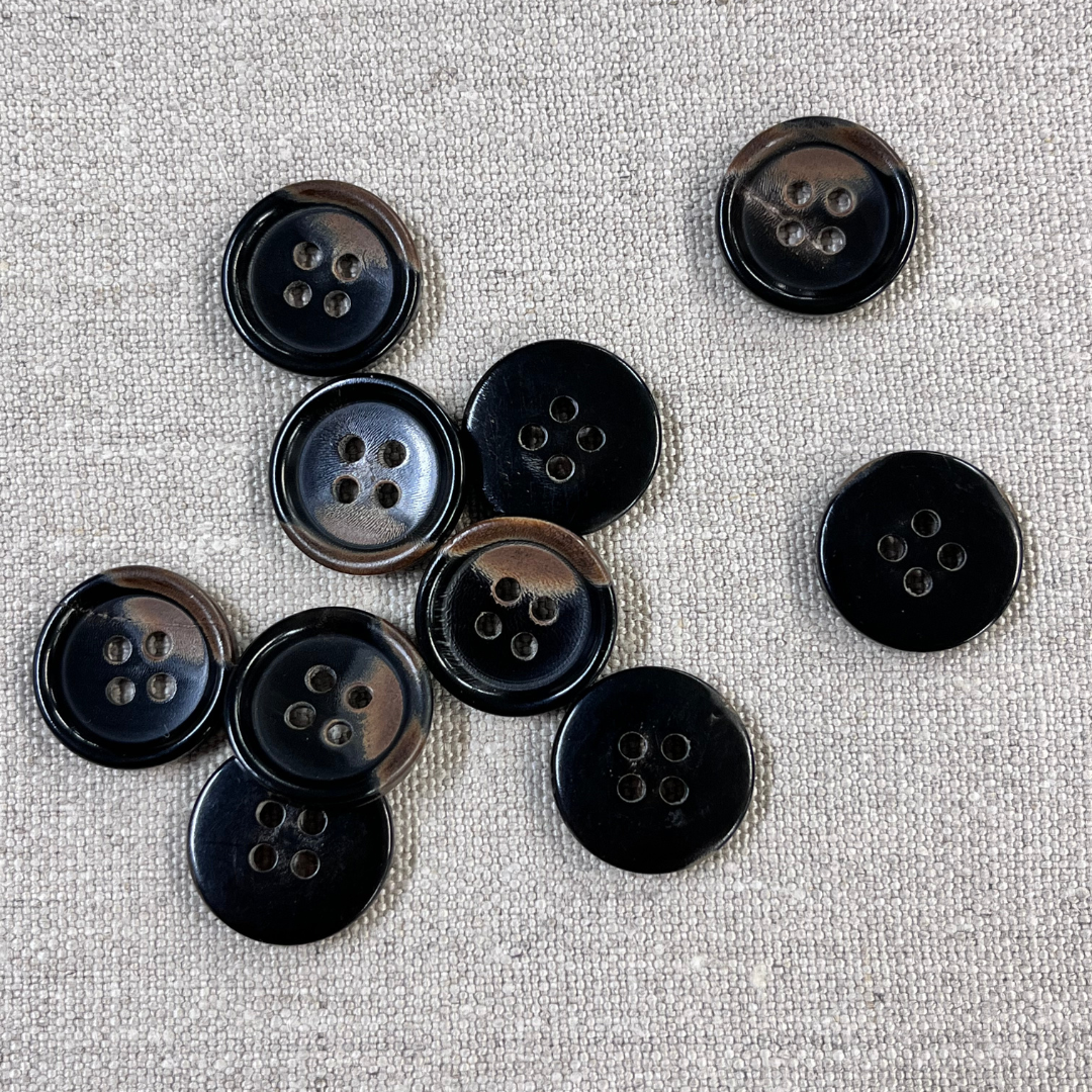 Horn Buttons - Classic Black