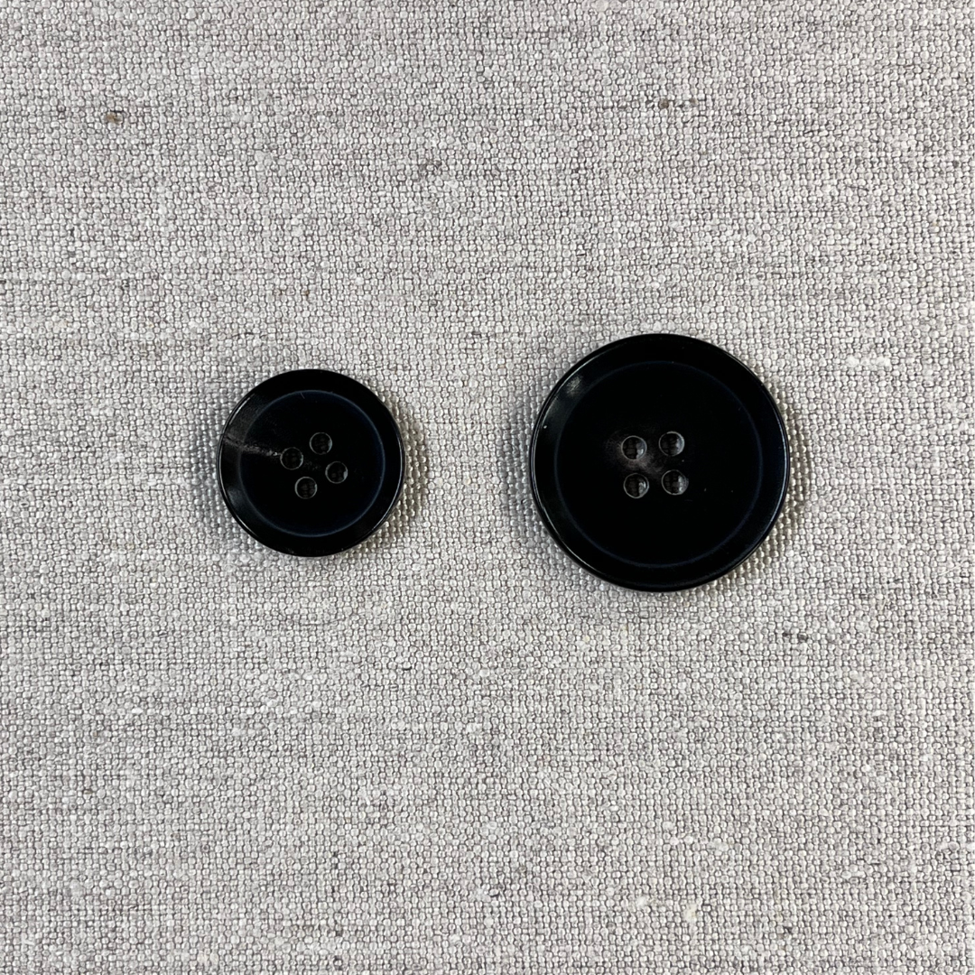 Horn Buttons - Modern Black