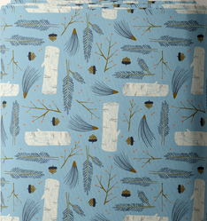 100% Organic Cotton 44"-45" - Snow Friends