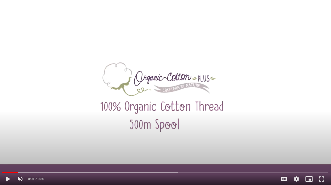Colonial 100% Organic Cotton Thread, 300m Spool