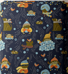 100% Organic Cotton 44"-45" - Snow Friends
