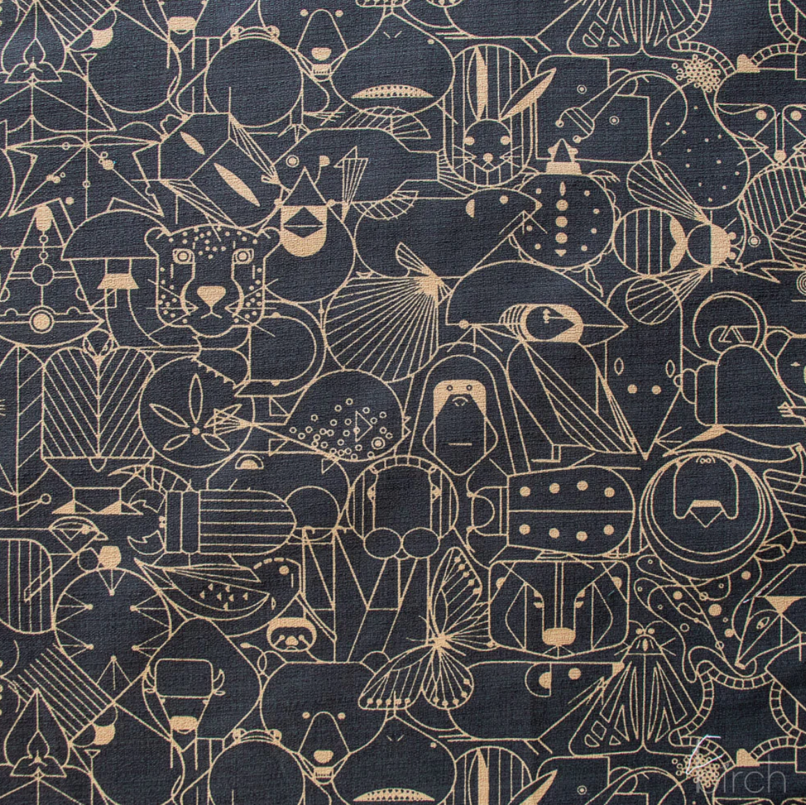 Charley Harper Iconic Bark Cloth
