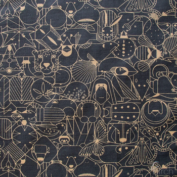 Charley Harper Iconic Bark Cloth