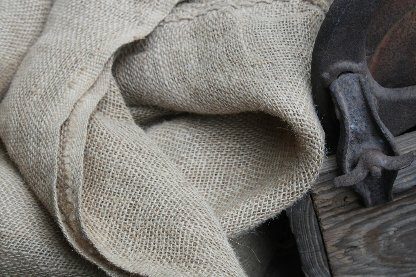 Finished hemp canvas tote bag.