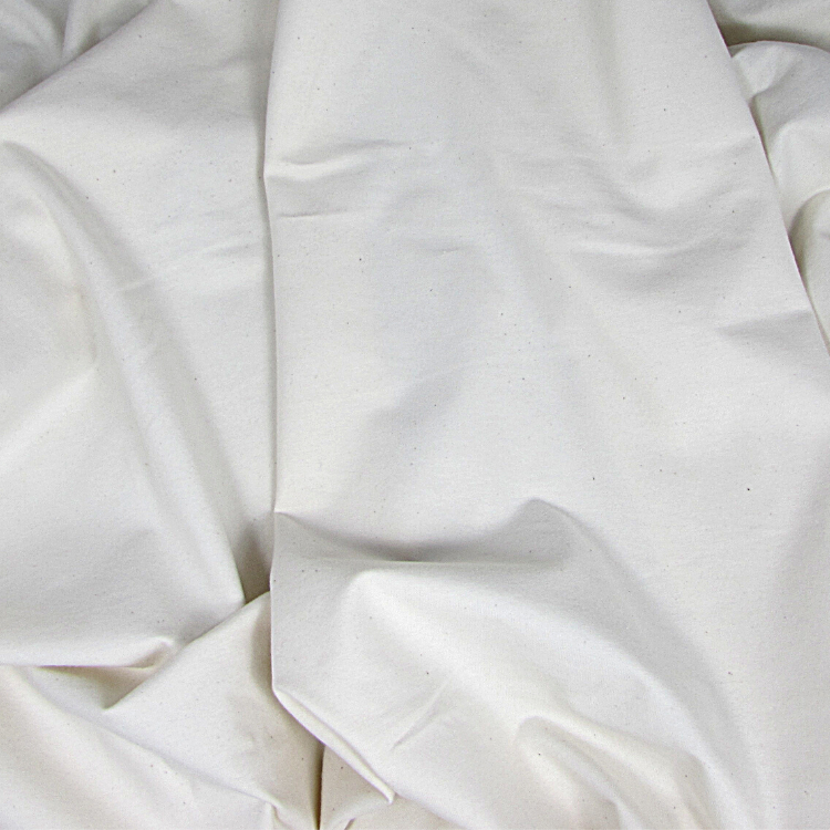 Organic Cotton Muslin Fabric - Natural - by The Yard India