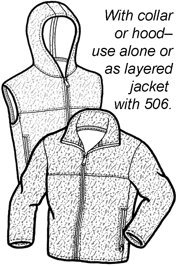 Plush Polar Jacket & Vest Pattern - Adults