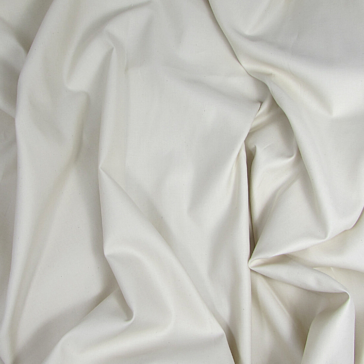 White Combed Cotton Fabric by The Yard for Quilting Sewing