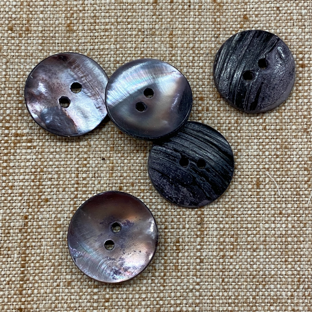 Grey Shell Buttons