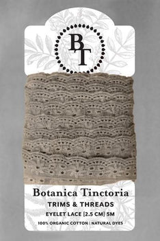Vegetable Dyed Eyelet Lace-25mm