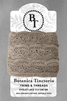 Vegetable Dyed Eyelet Lace-75mm