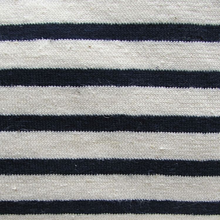 Jersey-Natural/Navy Stripe-55% Hemp, 45% Organic Cotton Jersey