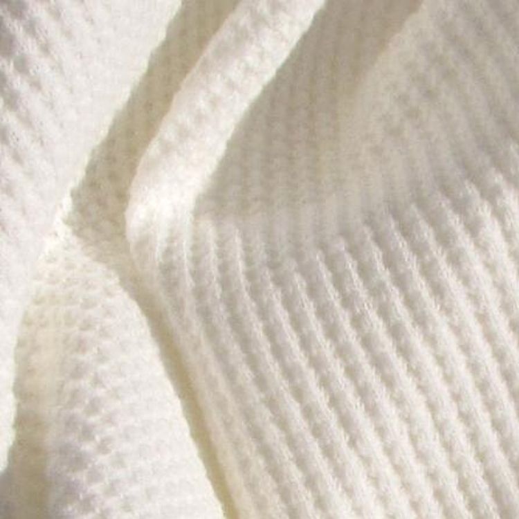 70% Cotton 30% Hemp Waffle Knit Fabric - 7.7oz Per Yard