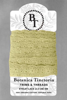 Vegetable Dyed Eyelet Lace-25mm