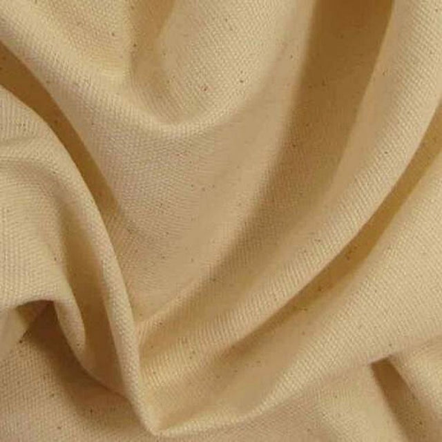 Pure White-Cotton Canvas Duck 10oz Fabric Preshrunk