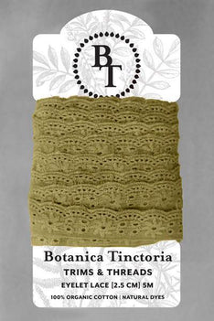 Vegetable Dyed Eyelet Lace-25mm