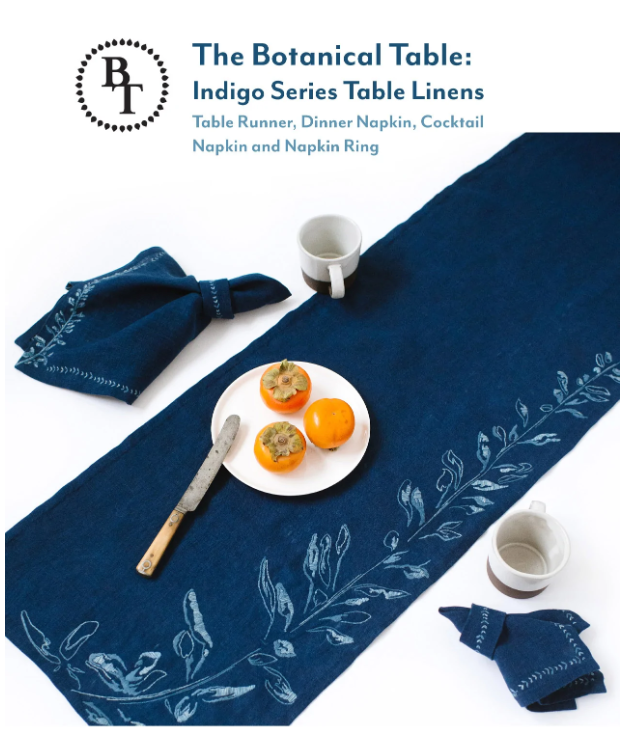The Botanical Table: Indigo Series Table Linens