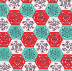 44"- 45" - 100% Organic Cotton - Winter Wonderland