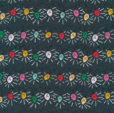 44"- 45" - 100% Organic Cotton - Winter Wonderland