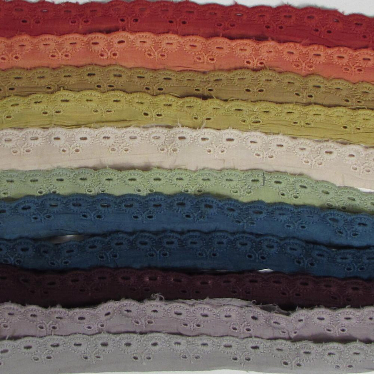 Colored cheap eyelet lace