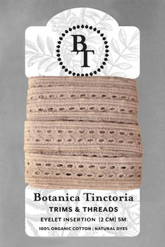 Vegetable Dyed Eyelet Lace-20mm