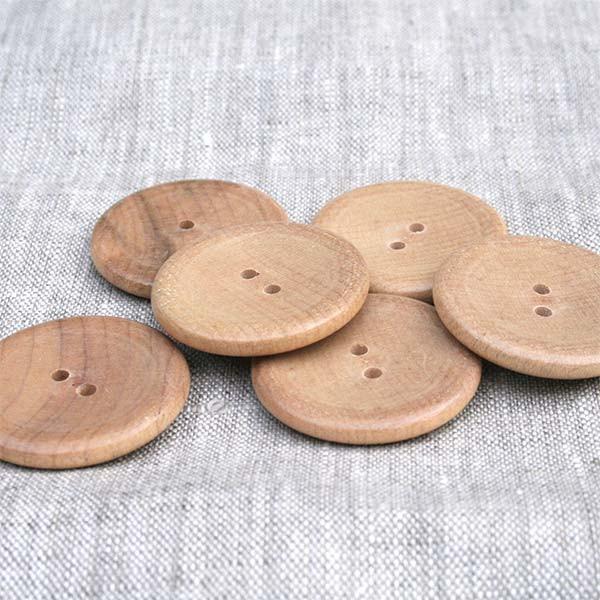 Slight Cup Front Button-Natural-6 Pack