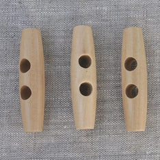 1-1/4" Cigar Shape Toggle-Walnut-6 Pack